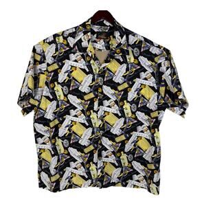 Vintage Paradise on a Hanger Men’s 4XL Tropical Shirt Hawaiian Martini Vodka Gin